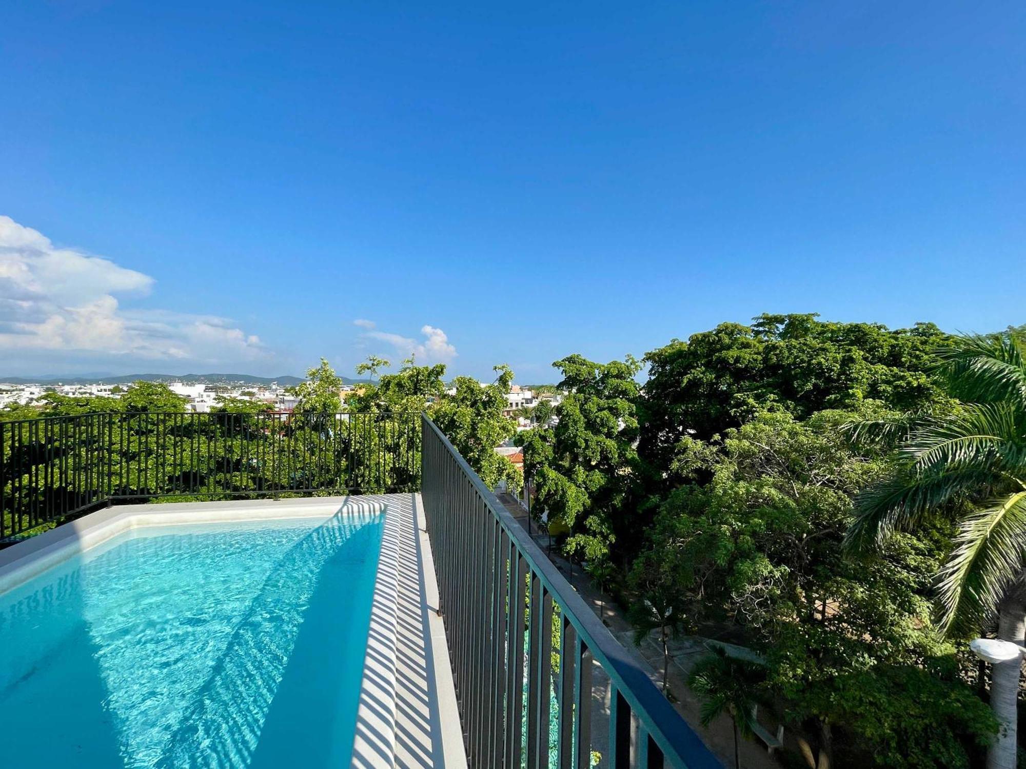 Depa Para 6 Con Alberca En Roof - Perlas 9 Mazatlán Exterior foto
